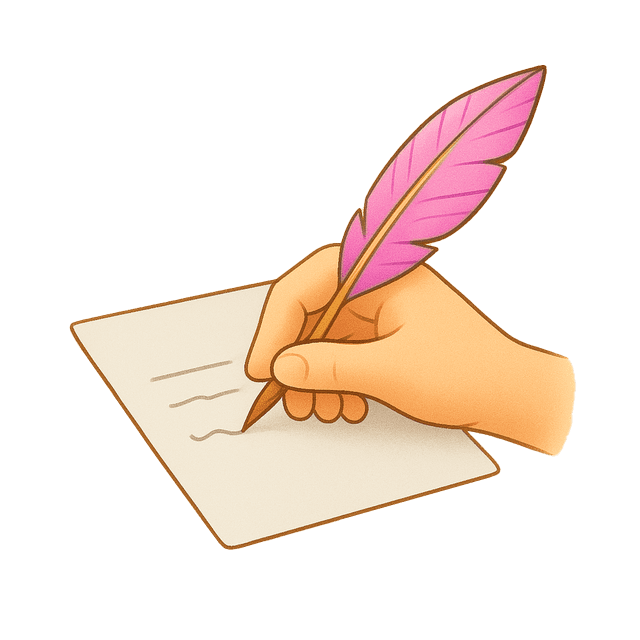 手紙を書くイラスト